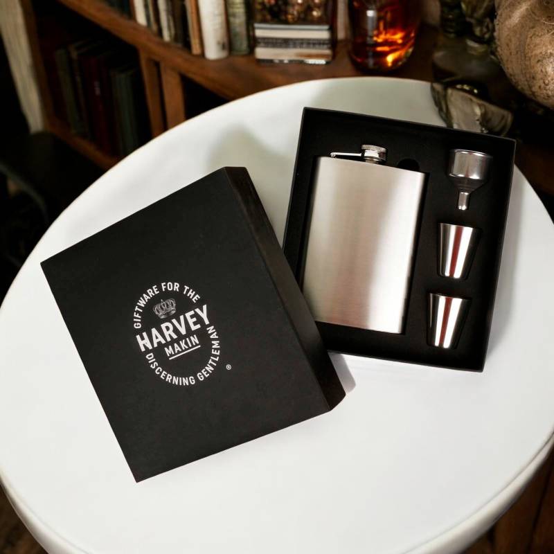 Hip Flask with 2 Cups and Funnel - Personalised