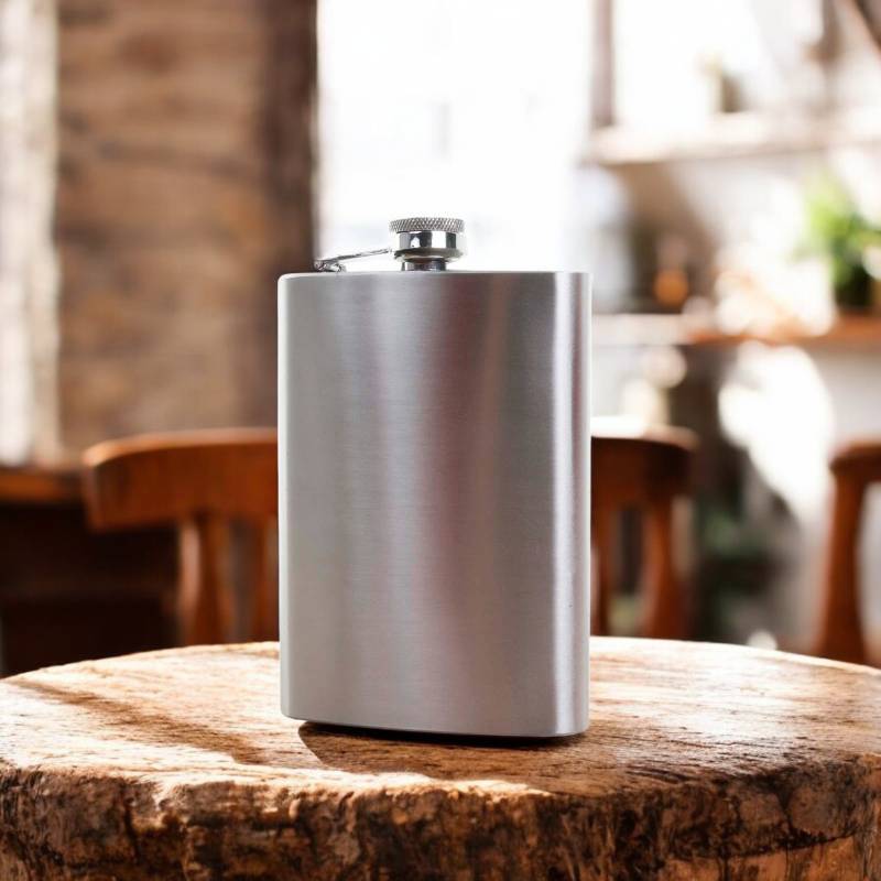 Hip Flask with 2 Cups and Funnel - Personalised