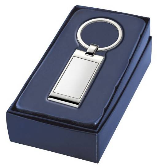 Engraved - Chrome Rectangular Keyring