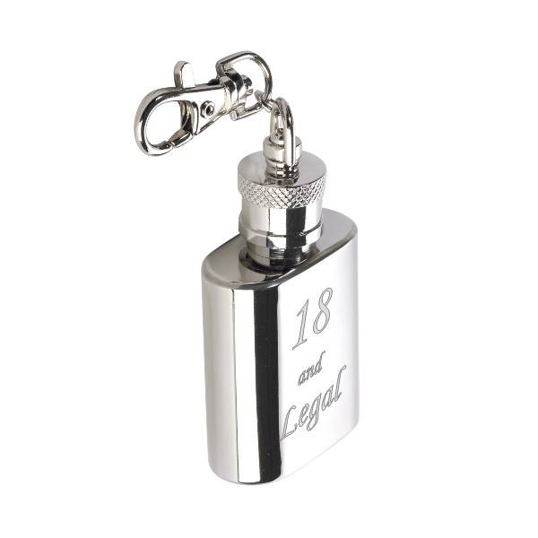 1oz Flask Keyring - personalised