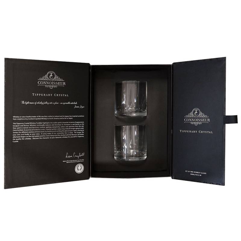 Tipperary Connoisseur Set of 2 Whiskey Glasses in Gift Box