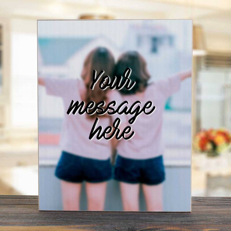 Any Photo And Message - Wooden Photo Blocks