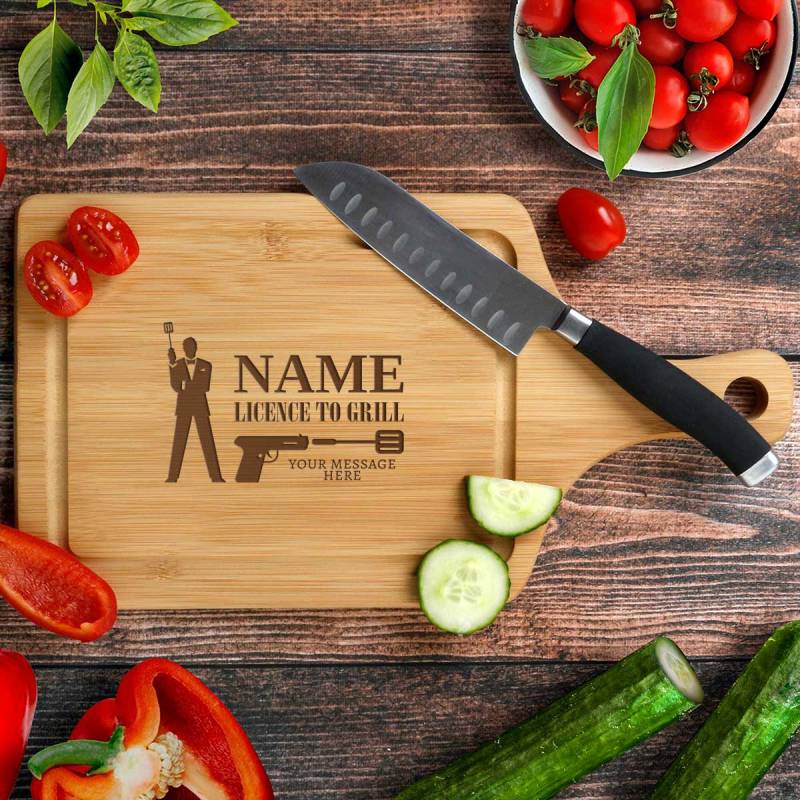 Licence To Grill Engraved Chopping Board