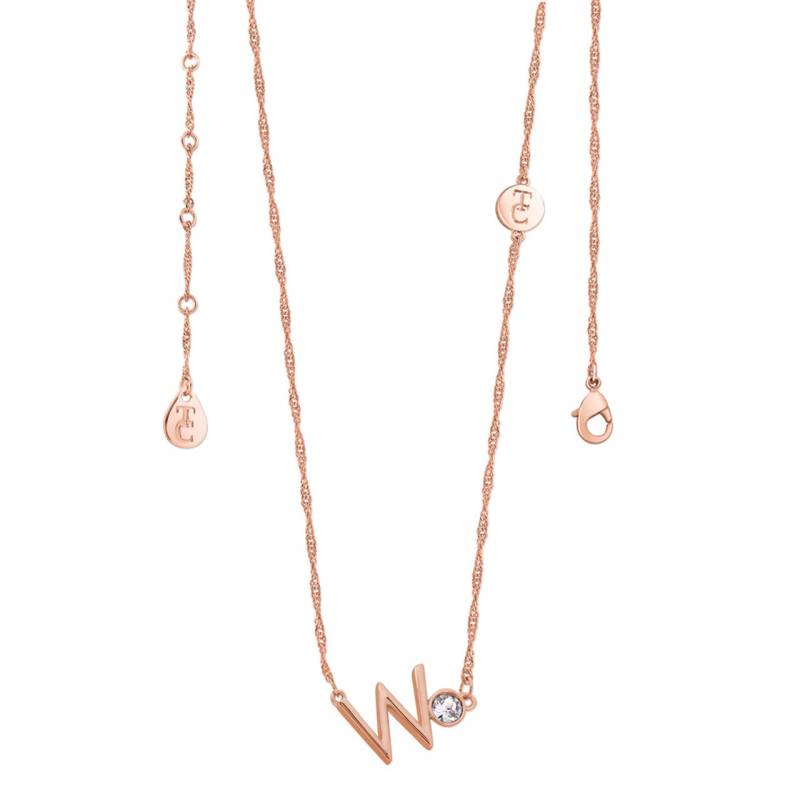 Letter W Rose Gold Pendant