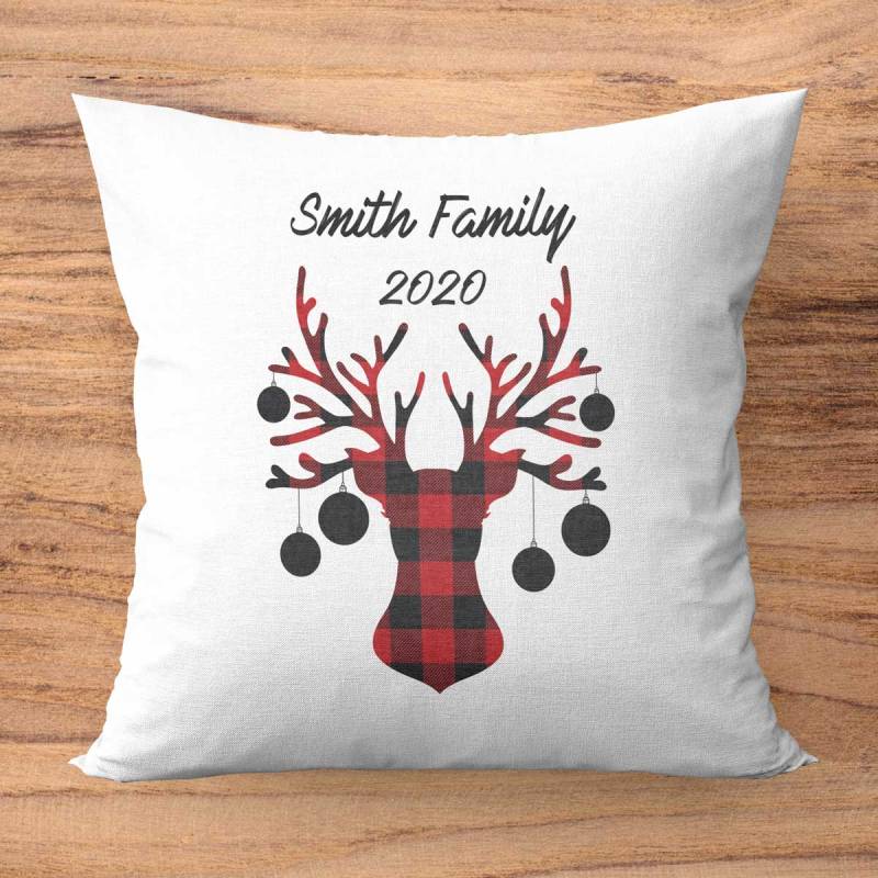 Christmas Deer Personalised Cushion Square