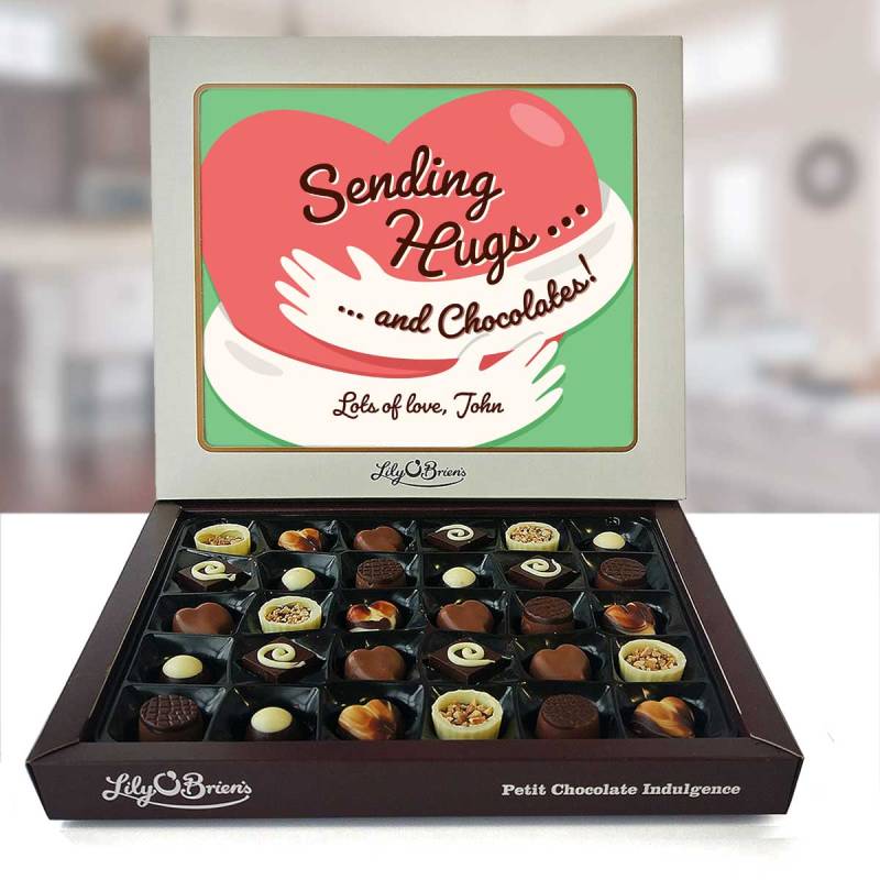 Sending Hugs And Chocolates Personalised Chocolate Box 290g