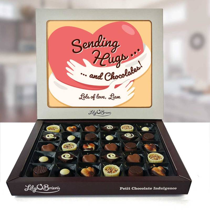 Sending Hugs And Chocolates Personalised Chocolate Box 290g