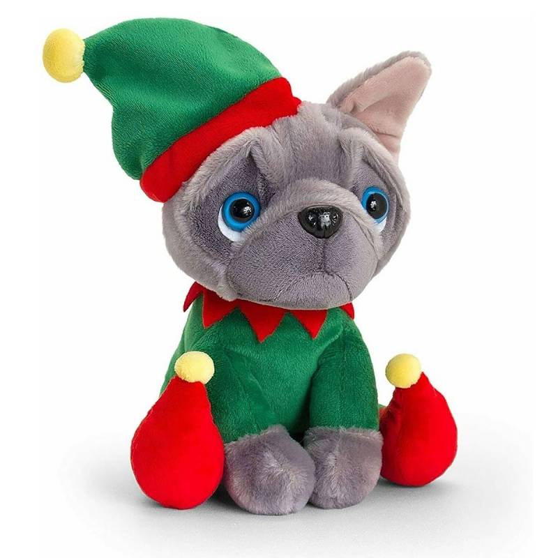 Frenchie in Elf Christmas Outfit 20cm