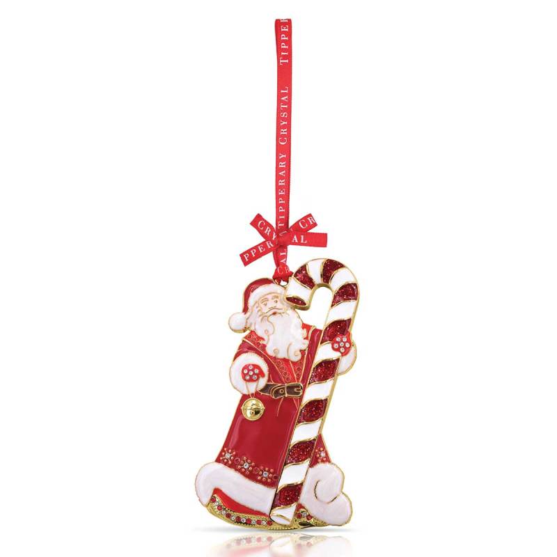 Santa & Candy Sparkle Decoration In Gift Box