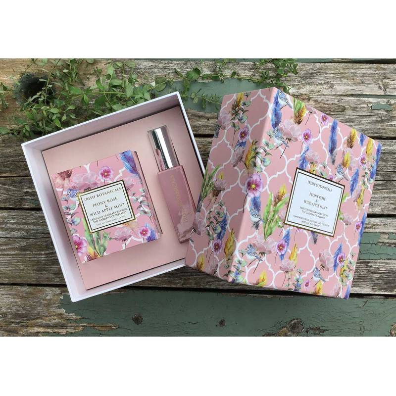 Peony Candle And Perfume Set from Irish Botanicals