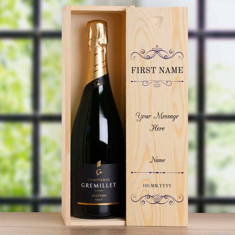 Any Message - Personalised Single Champagne Box