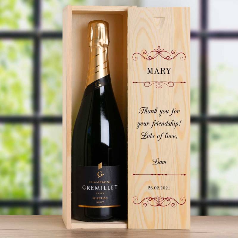 Any Message - Personalised Single Champagne Box