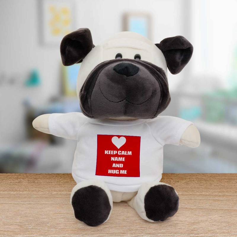 Keep Calm And Hug Me Any Name - Personalised Animal