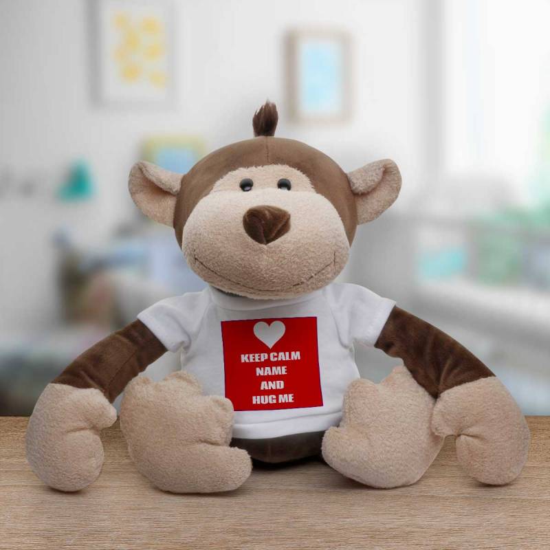 Keep Calm And Hug Me Any Name - Personalised Animal