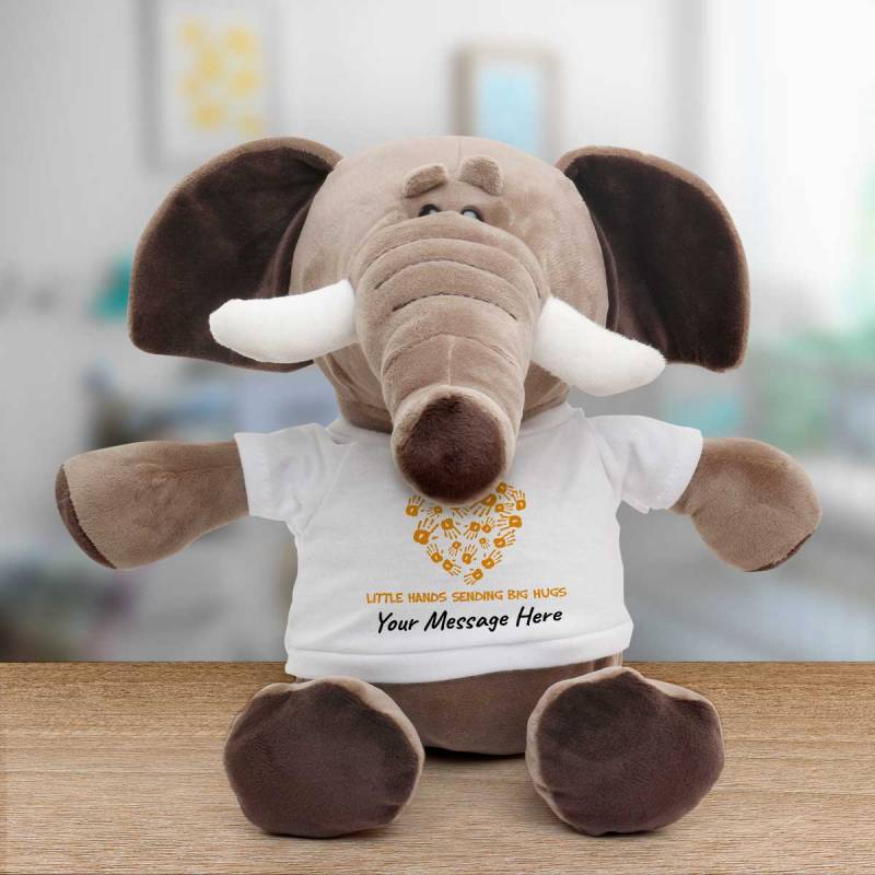 Little Hands Sending Big Hugs Any Message - Personalised Animal