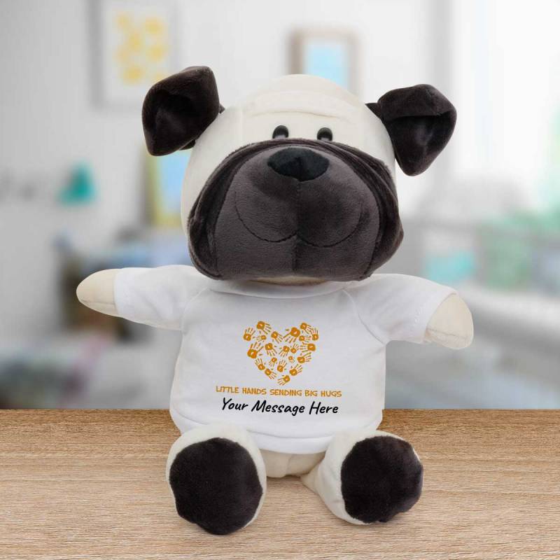 Little Hands Sending Big Hugs Any Message - Personalised Animal