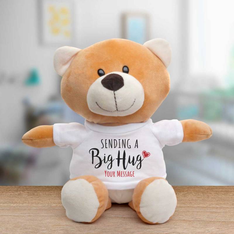 Sending A Big Hug Any Message - Personalised Animal