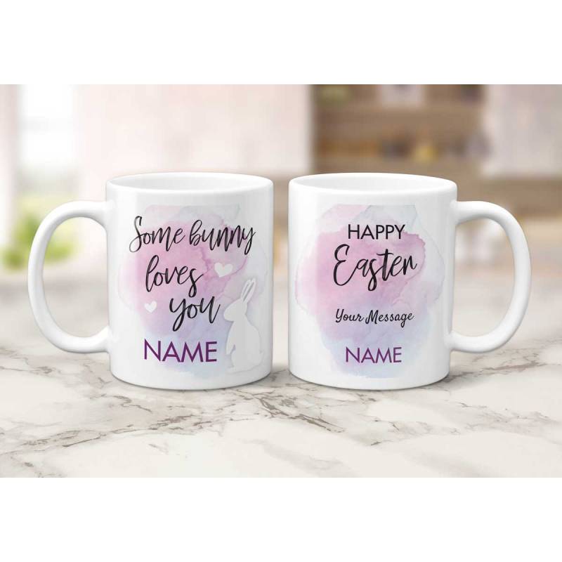 Some Bunny Loves You Watercolour - Personalised Mug