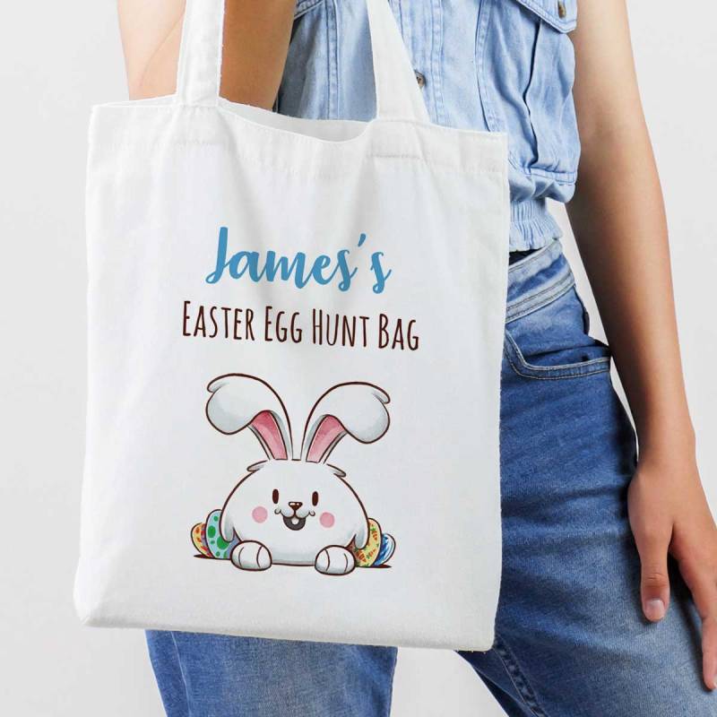 Easter Egg Hunt Bag Bunny Personalised Tote Bag