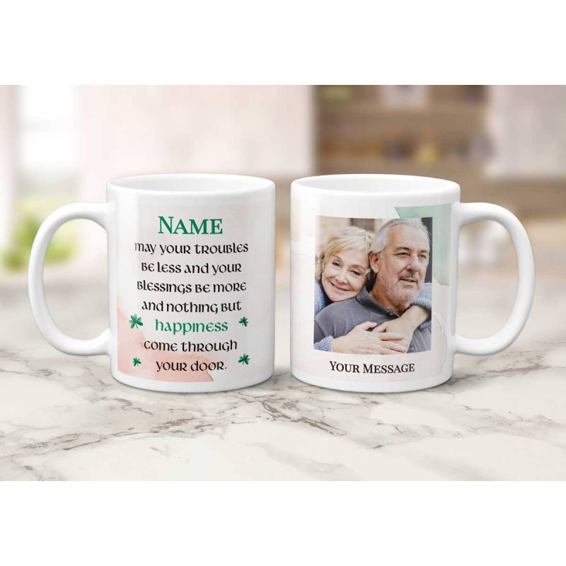 Irish Blessing Any Message And Photo - Personalised Mug