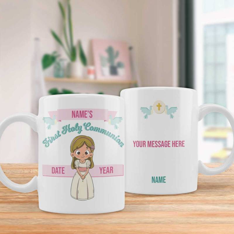 Name's First Holy Communion Girl - Personalised Mug