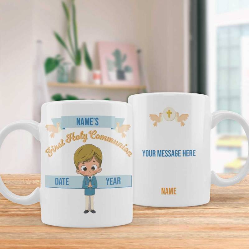 Name's First Holy Communion Boy - Personalised Mug