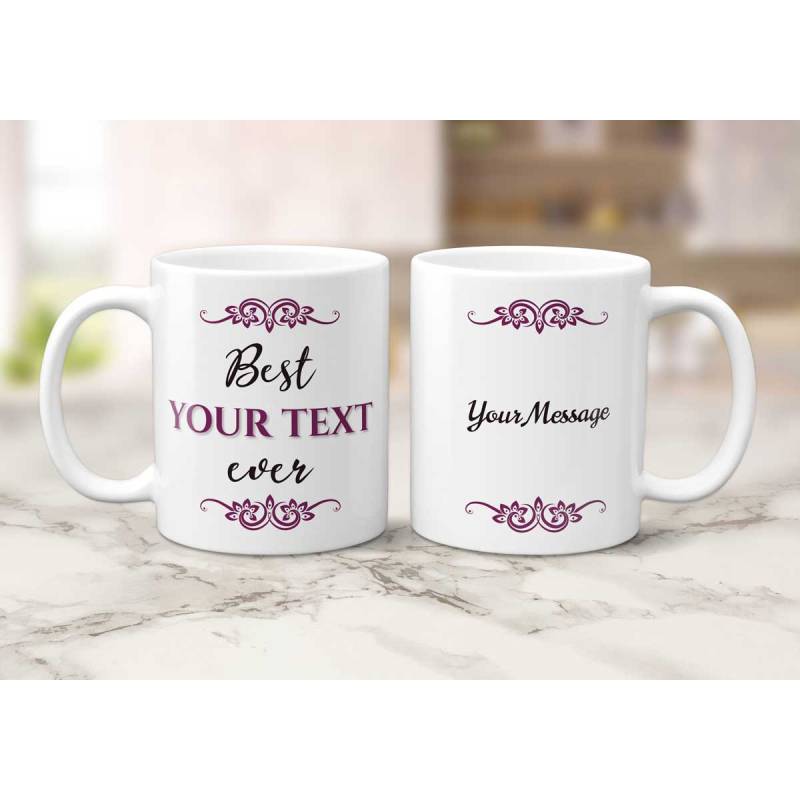 Any Message Best Any Title Ever Burgundy - Personalised Mug