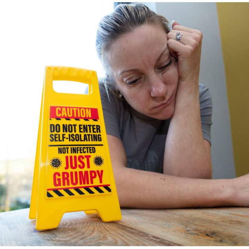 Desk Warning Sign - Self-Isolating