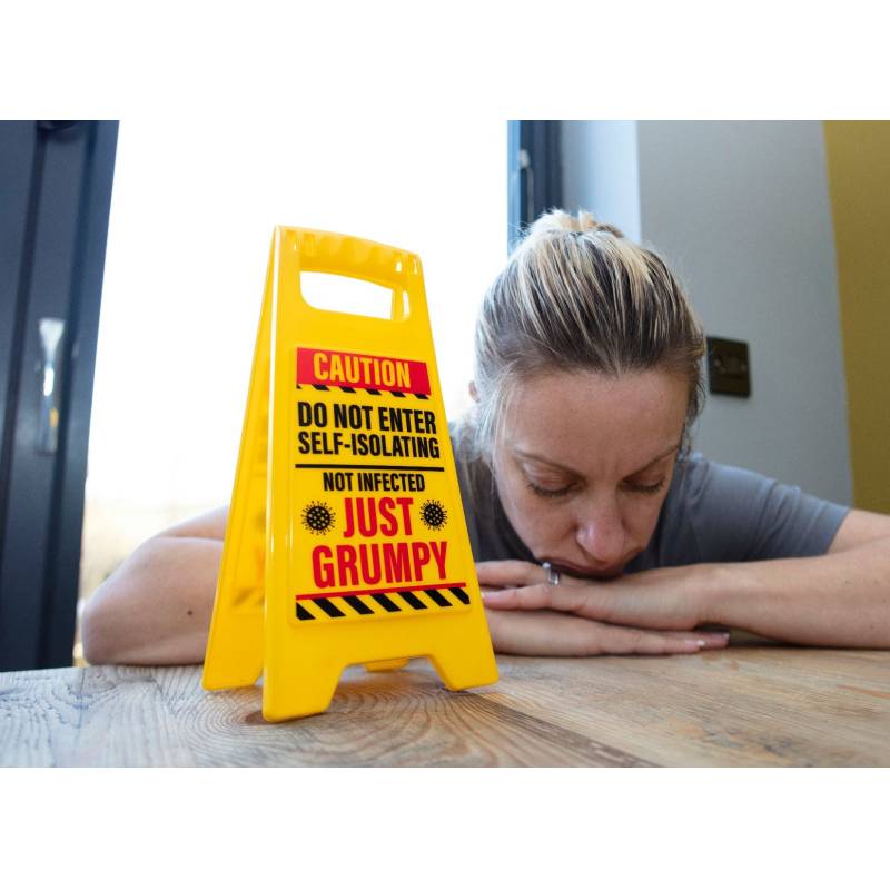 Desk Warning Sign - Self-Isolating