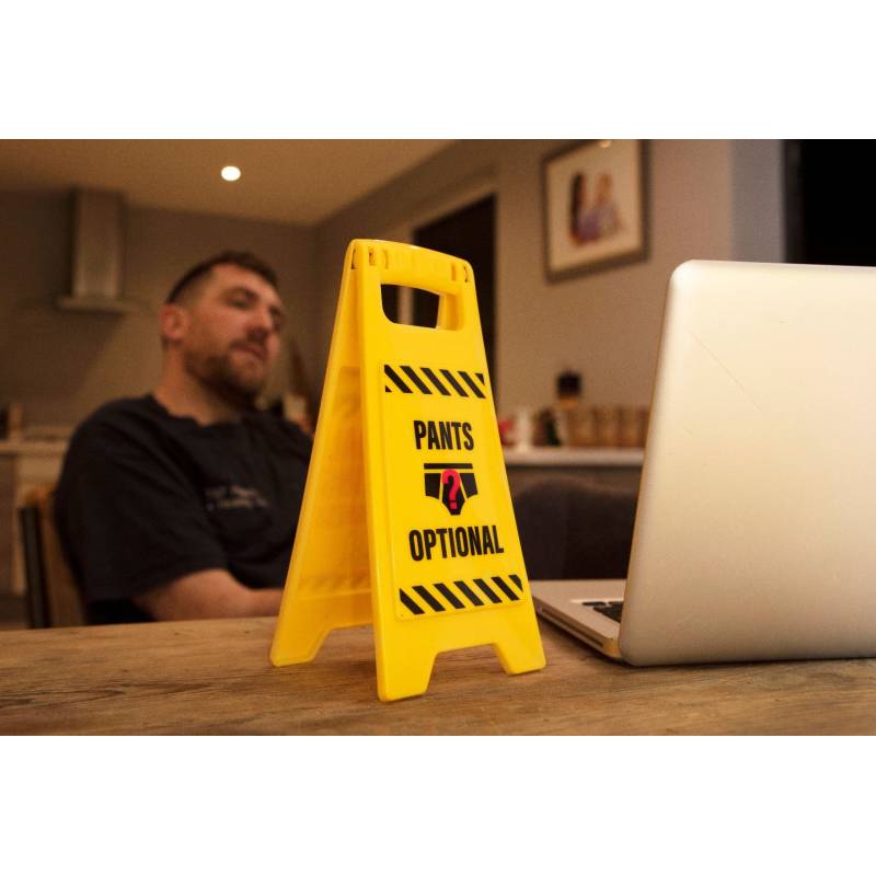 Desk Warning Sign - Virtual Meeting