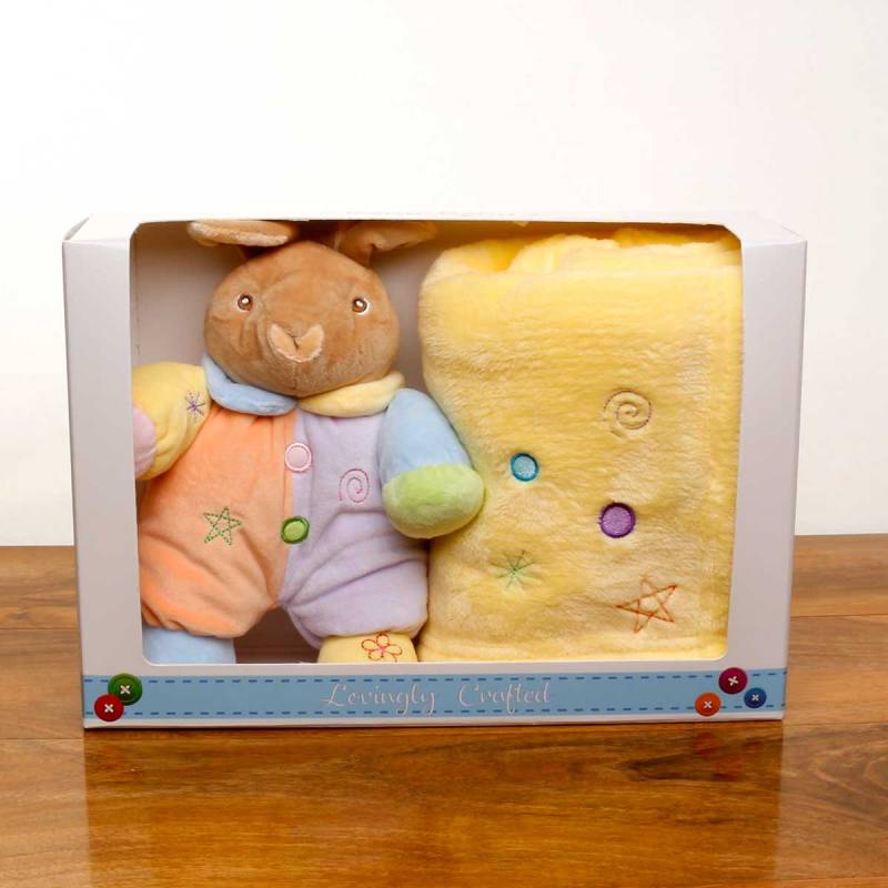 Plush Bear with Matching Blanket - Personalised