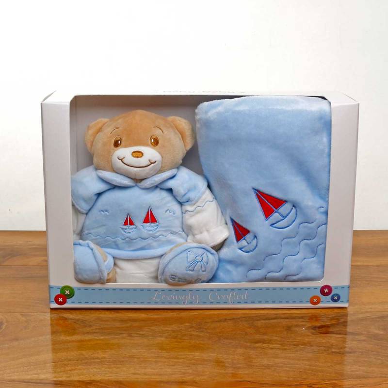 Plush Bear with Matching Blanket - Personalised