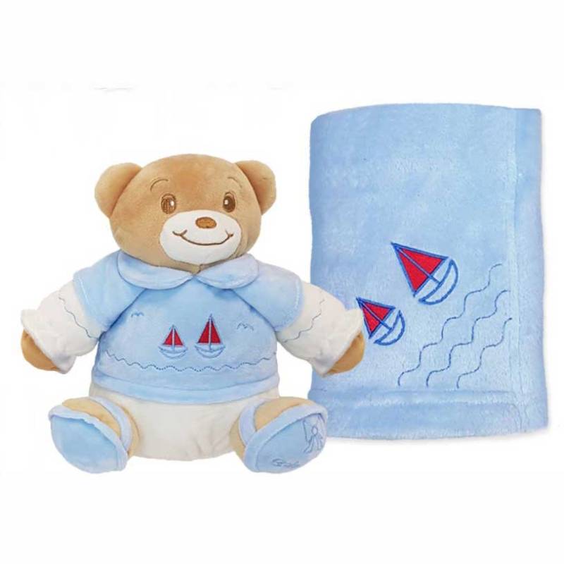 Plush Bear with Matching Blanket - Personalised