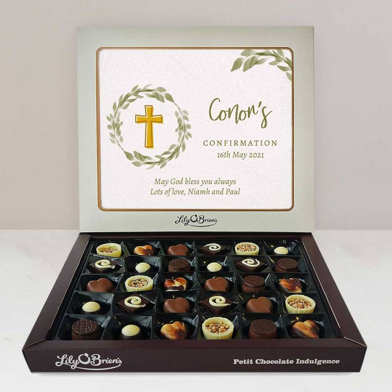 Name's Confirmation Wreath - Personalised Chocolate Box 290g