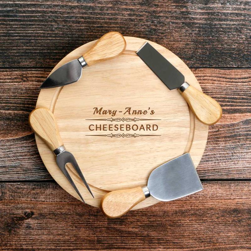 Any Name Engraved Circular Cheeseboard