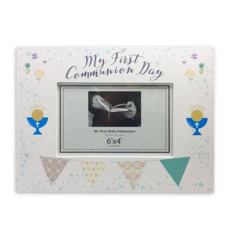 My First Holy Communion Photo Frame Landscape (Blue)