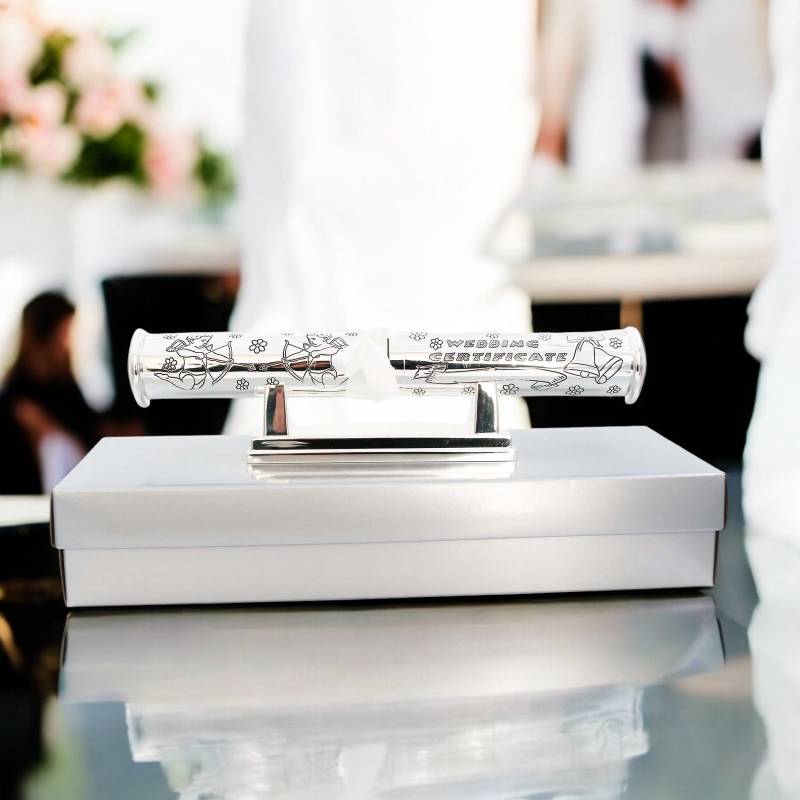 Wedding Certificate Holder - Engraved With Your Message