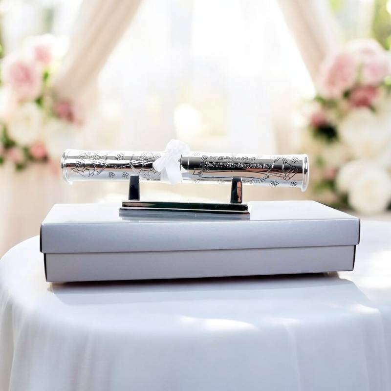 Wedding Certificate Holder - Engraved With Your Message