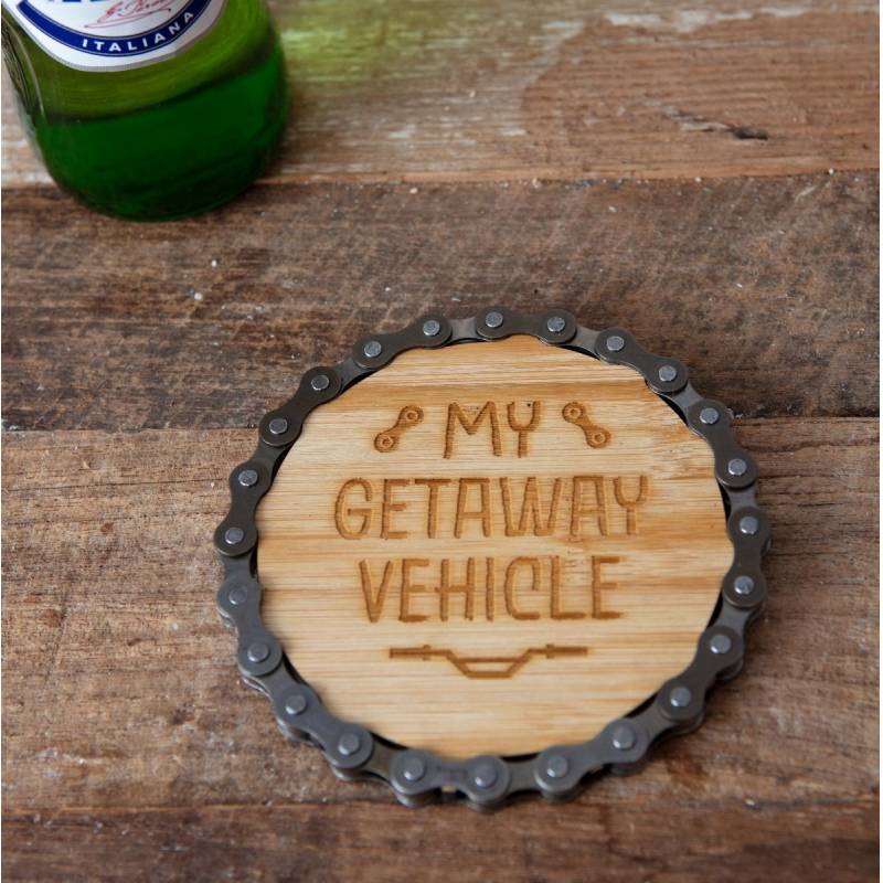 Bike Chain Coasters Set of 2 - My Getaway Vehicle