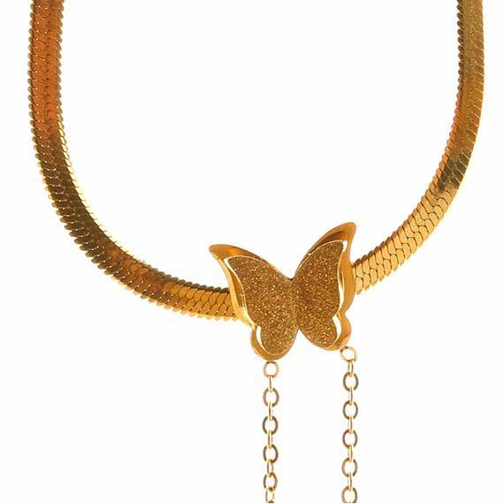 Butterfly Tassel Necklace from Dubh Linn