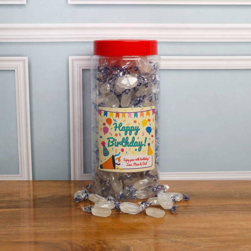 Happy Birthday Personalised Sweets Jar