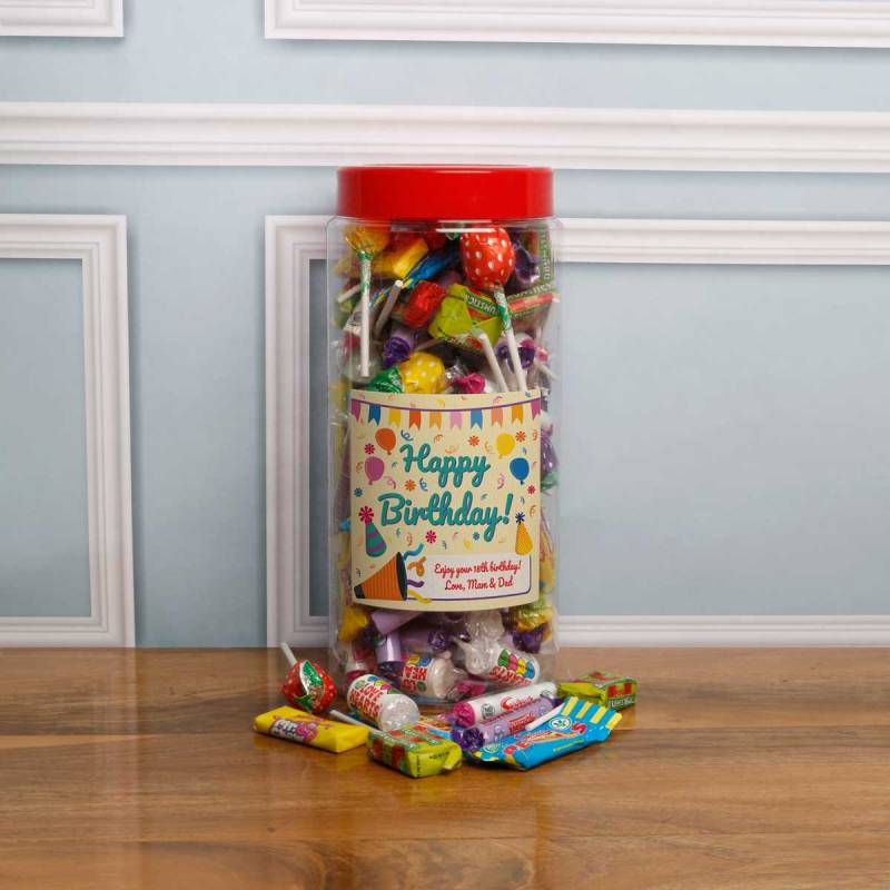 Happy Birthday Personalised Sweets Jar