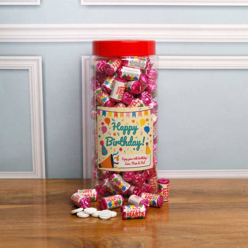 Happy Birthday Personalised Sweets Jar