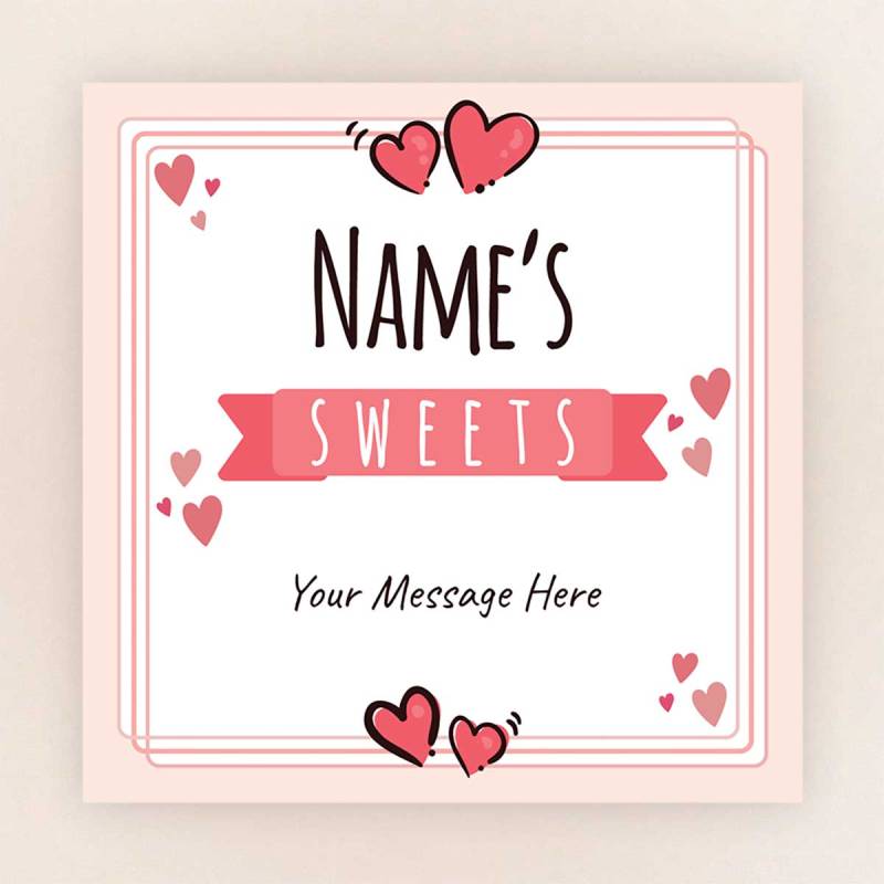 Heart Frame Personalised Sweets Jar