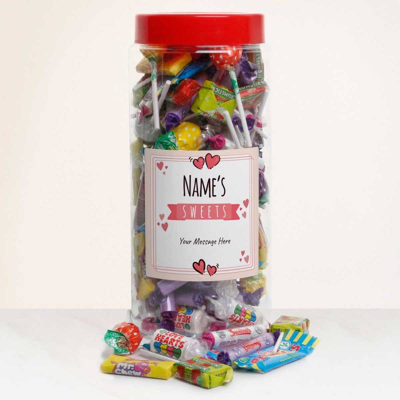 Heart Frame Personalised Sweets Jar