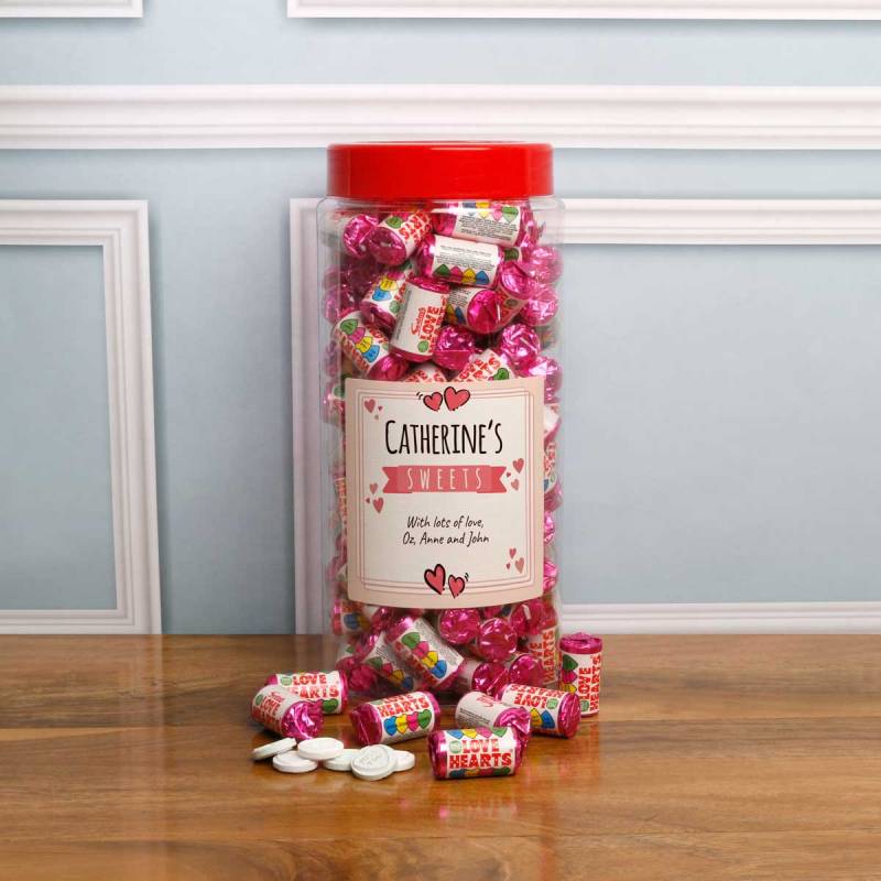 Heart Frame Personalised Sweets Jar