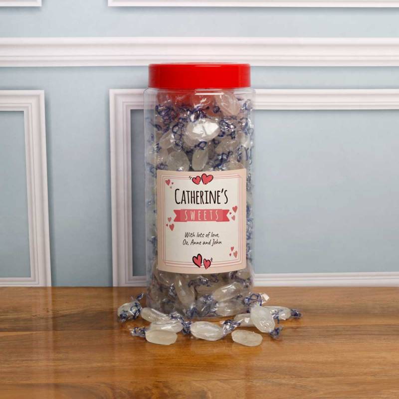 Heart Frame Personalised Sweets Jar