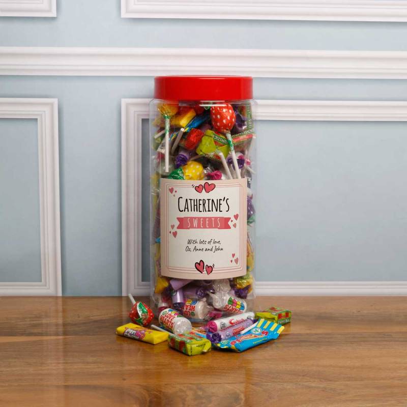 Heart Frame Personalised Sweets Jar