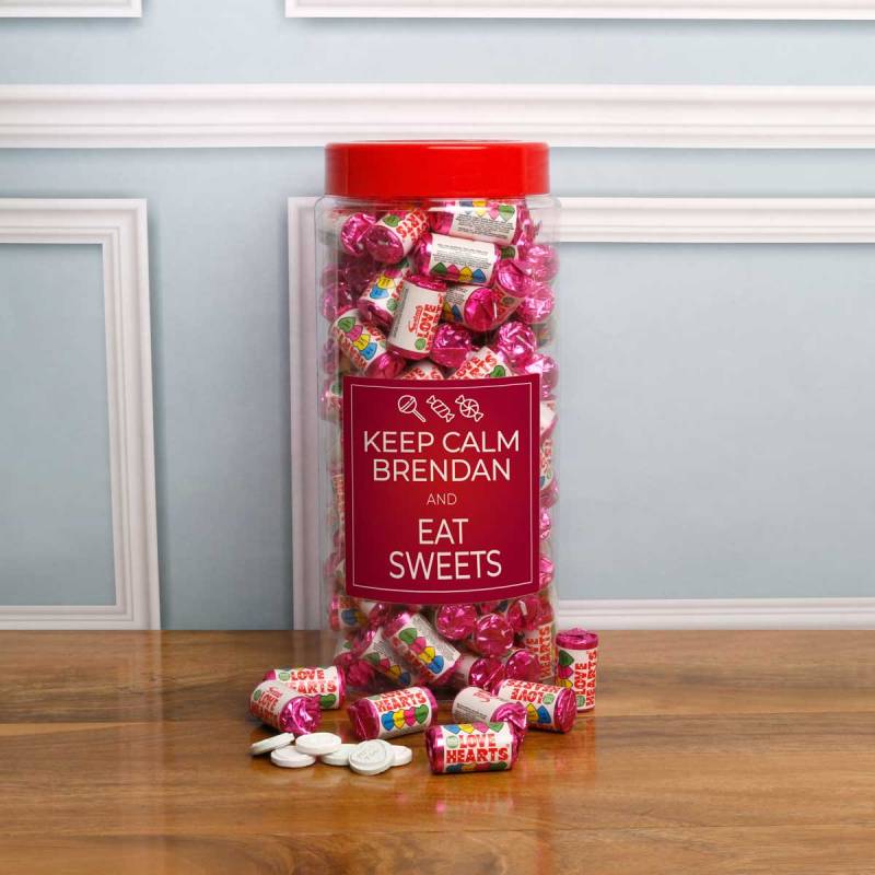 Keep Calm And Eat Sweets Personalised Sweets Jar