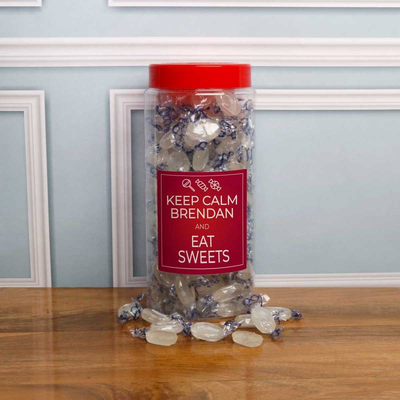 Keep Calm And Eat Sweets Personalised Sweets Jar